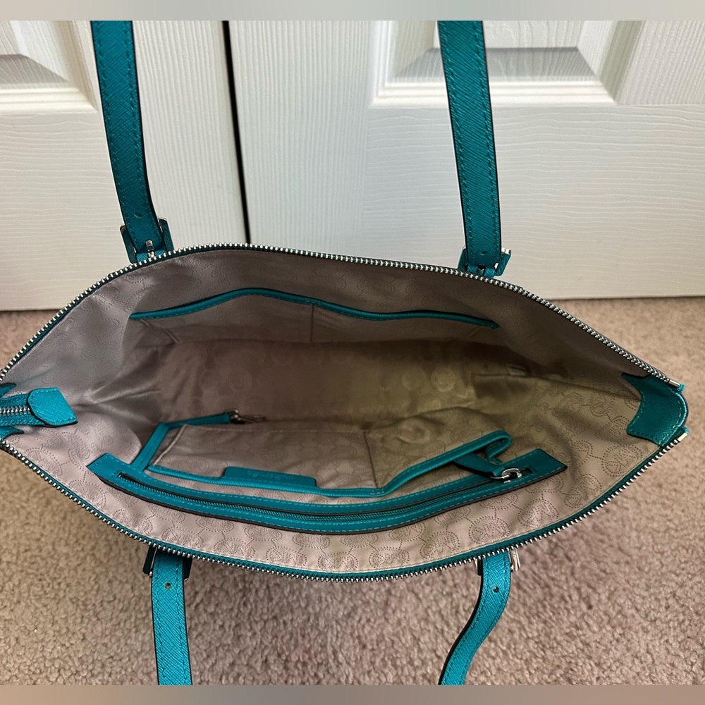 Michael Kors Vibrant Teal Tote Bag - Picture 4 of 4